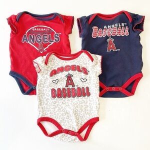 MLB Los Angeles Angels baby girls bodysuits